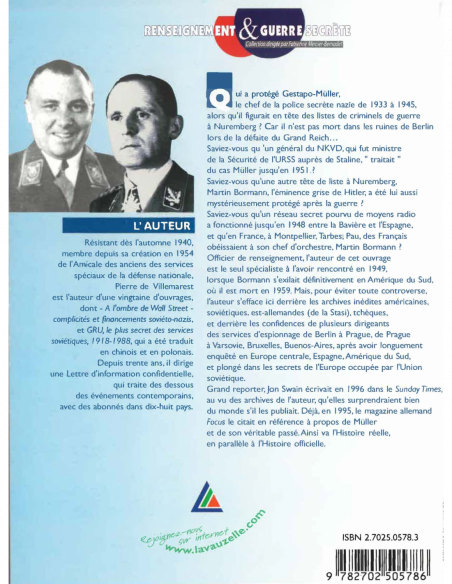 Le Dossier Saragosse - Bormann et Gestapo Müller après 1945... Le Dossier Saragosse - Bormann et Gestapo Müller après 1945...