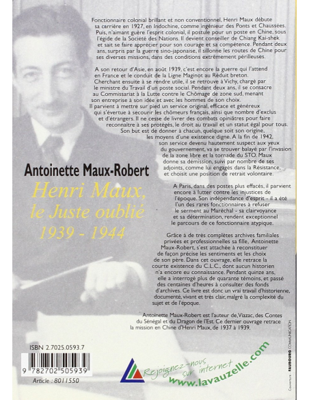 La lutte contre le chômage à Vichy - Henri Maux, le Juste oublié 1939-1944