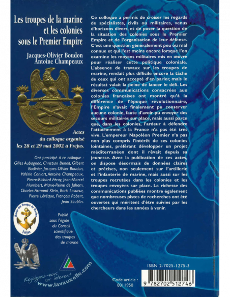 Les troupes de la marine et les colonies sous le Premier Empire