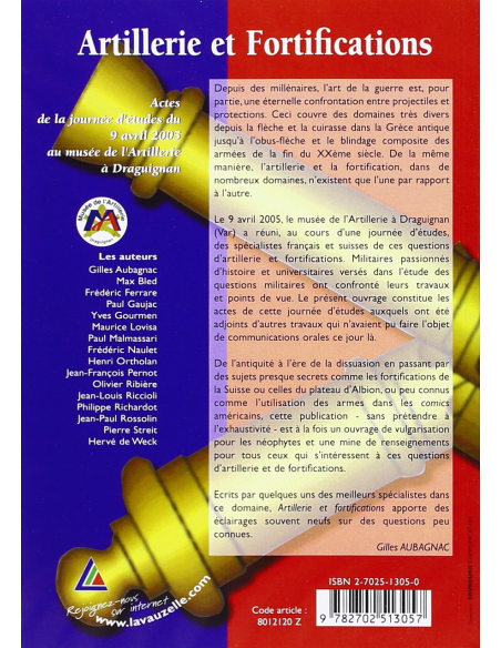 Artillerie et Fortifications