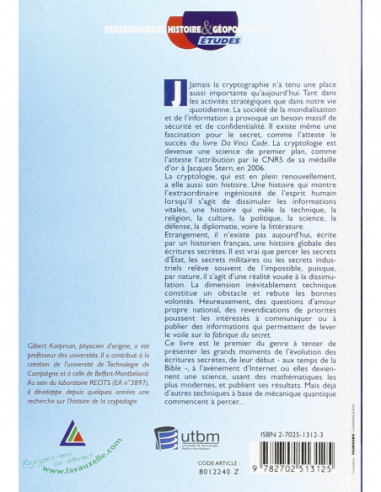 Cryptologie - Une histoire des écritures secrètes des origines à nos jours