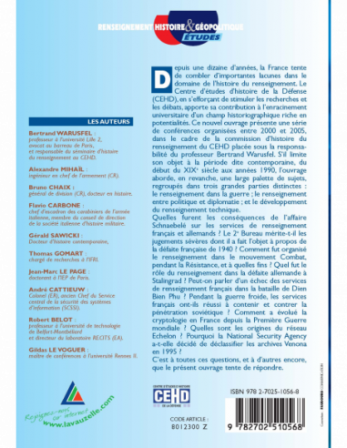 Le Renseignement - Guerre, technique et politique (XIXe - XXe siècles)