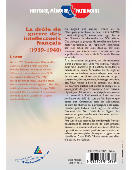 La drôle de guerre des intellectuels français (1939-1940)