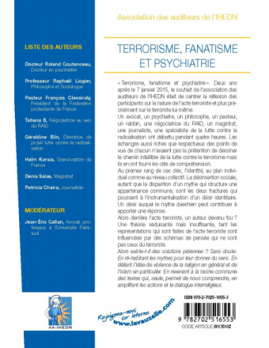 Terrorisme, Fanatisme et Psychiatrie