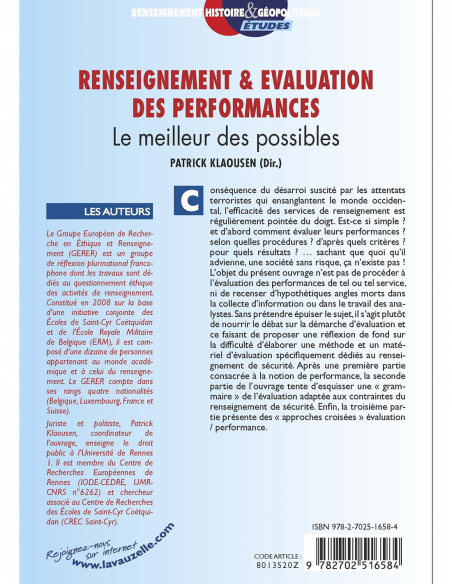 Renseignement & Evaluation des Performances - Le meilleur des possibles Renseignement & Evaluation des Performances - Le meilleur des possibles