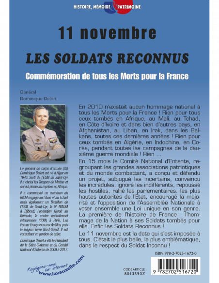 11 novembre - Les Soldats Reconnus - Commémoration de tous les Morts pour la France 11 novembre - Les Soldats Reconnus - Commémoration de tous les Morts pour la France