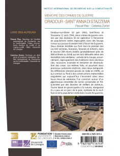 Mémoire des crimes de guerre - Oradour - Sant'Anna di Stazzema - 10 juin 1944 - 12 août 1944 - Approche comparée 2