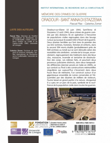 Mémoire des crimes de guerre - Oradour - Sant'Anna di Stazzema - 10 juin 1944 - 12 août 1944 - Approche comparée