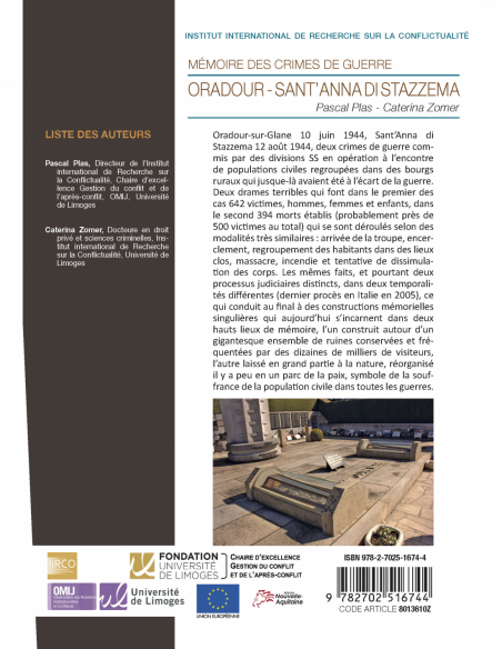 Mémoire des crimes de guerre - Oradour - Sant'Anna di Stazzema - 10 juin 1944 - 12 août 1944 - Approche comparée