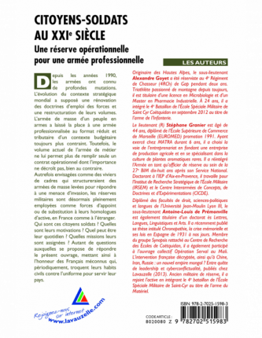 Citoyens Soldats au XXIe siècle - Une réserve opérationnelle pour une armée professionnelle