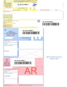 Boîte de 1000 recommandés A4 avec accusé de réception et code barre