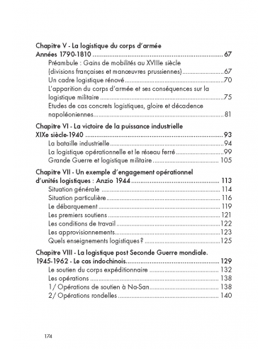 Sommaire Histoire de la Logistique Militaire