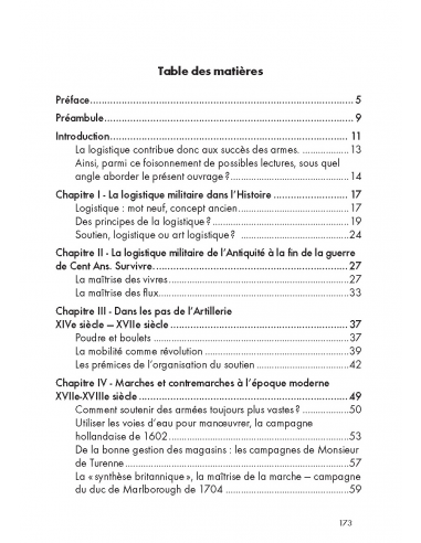 Sommaire Histoire de la Logistique Militaire