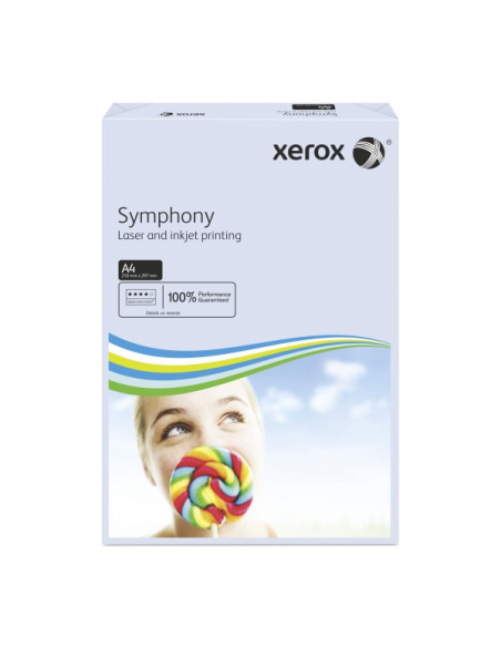 Carton de 5 ramettes 500 feuilles pastel Xerox Symphony A4 - 80g