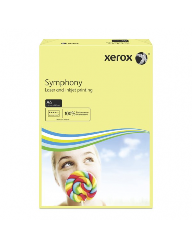 Carton de 5 ramettes 500 feuilles pastel Xerox Symphony A4 - 80g