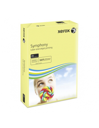 Carton de 5 ramettes 500 feuilles pastel Xerox Symphony A4 - 80g