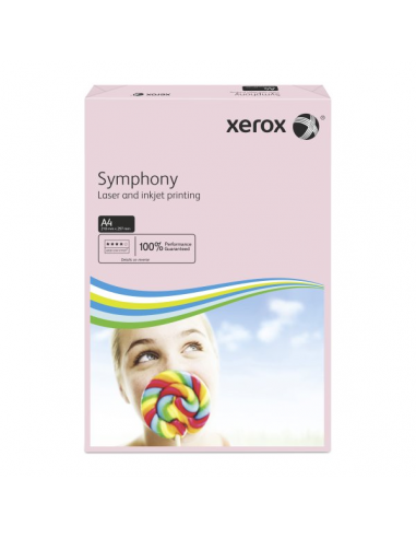 Carton de 5 ramettes 500 feuilles pastel Xerox Symphony A4 - 80g
