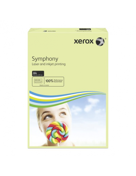 Carton de 5 ramettes 500 feuilles pastel Xerox Symphony A4 - 80g