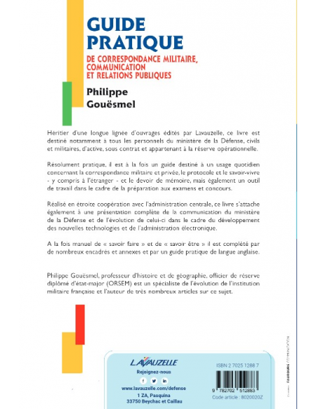 Guide pratique de correspondance militaire, communication et relations publiques