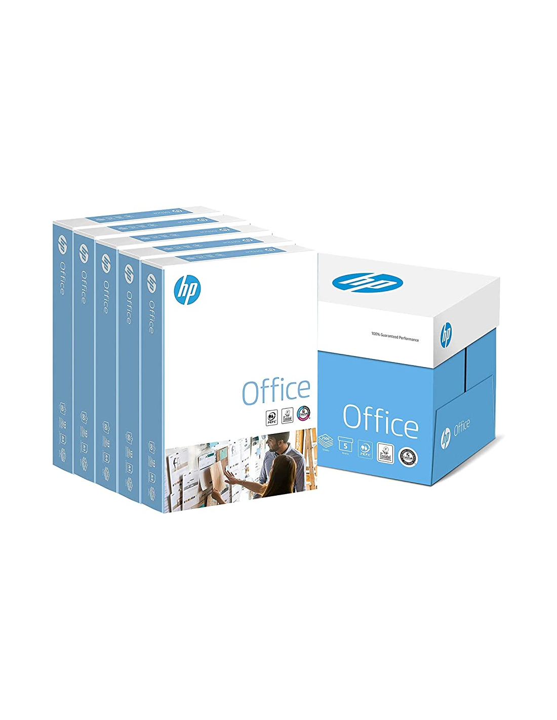 Papier A4 blanc 80g HP Office - boîte de 2500 feuilles pas cher