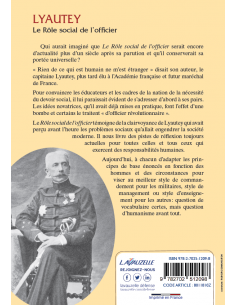 Lyautey - Le Rôle social de l'officier 2