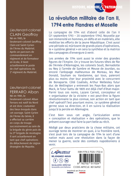 La révolution militaire de l’an II, 1794 entre Flandres et Moselle La révolution militaire de l’an II, 1794 entre Flandres et Moselle