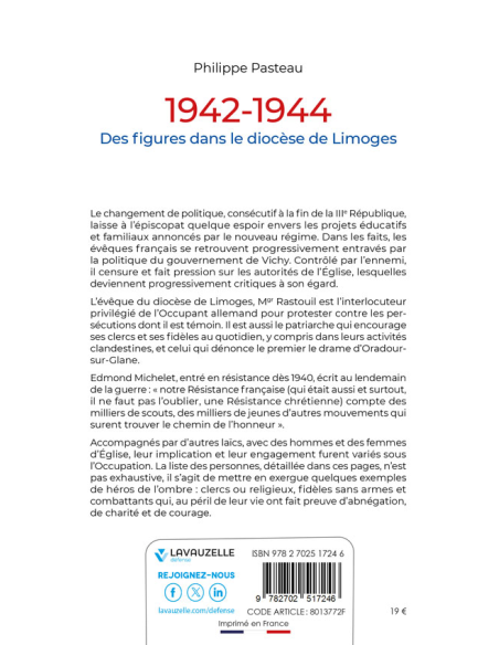 1942-1944, des figures dans le diocèse de Limoges