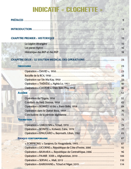 Indicatif « Clochette » - Médecins des BEP et des REP - 70 ans au service des légionnaires parachutistes