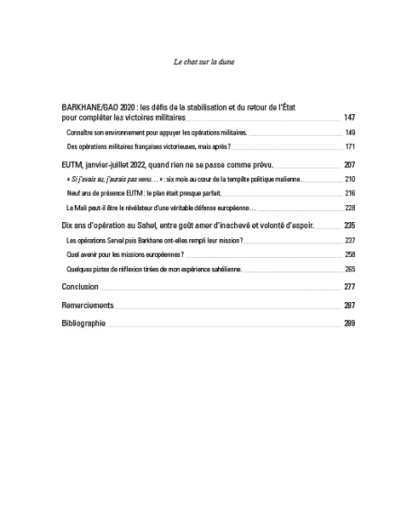 Le chat sur la dune - Journal de marche et d'opérations d'un officier français au Sahel (2013 - 2022)