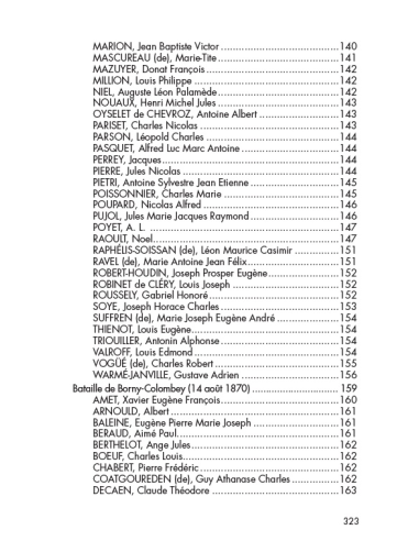 Les saint-cyriens morts au champ d'honneur au cours de la guerre impériale de 1870