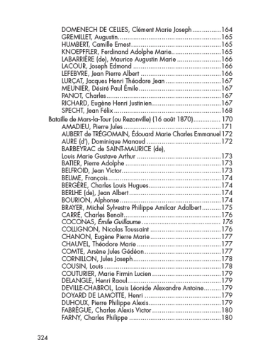 Les saint-cyriens morts au champ d'honneur au cours de la guerre impériale de 1870