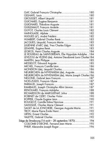 Les saint-cyriens morts au champ d'honneur au cours de la guerre impériale de 1870