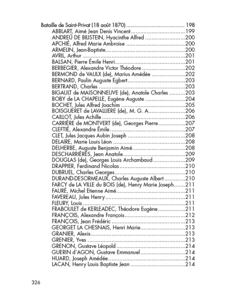 Les saint-cyriens morts au champ d'honneur au cours de la guerre impériale de 1870