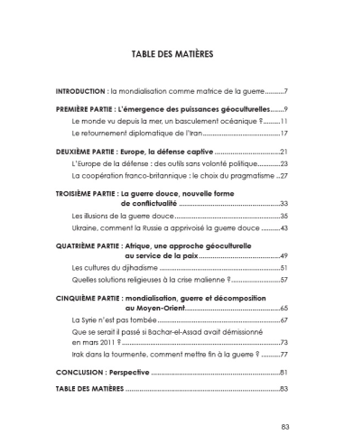 Guerres à l'horizon