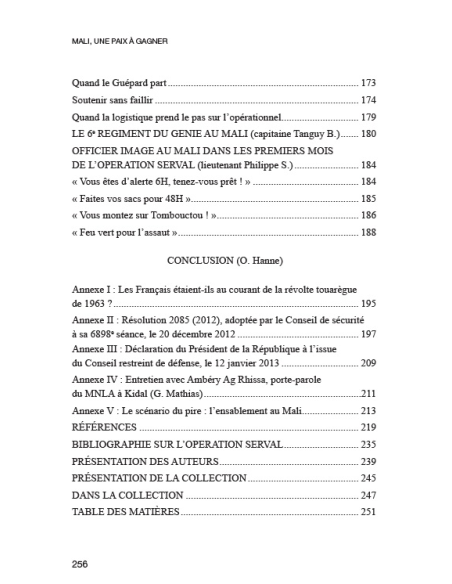 Mali, une paix à gagner