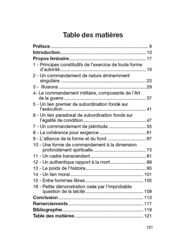 De la philosophie essentielle du commandement militaire
