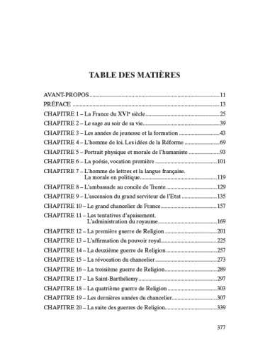 Michel de L'Hospital vers 1506-1573 - Un humaniste Chancelier de France au temps des guerres de Religion