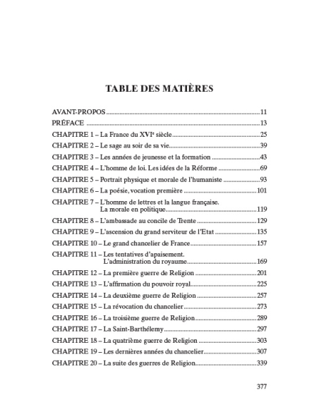 Michel de L'Hospital vers 1506-1573 - Un humaniste Chancelier de France au temps des guerres de Religion