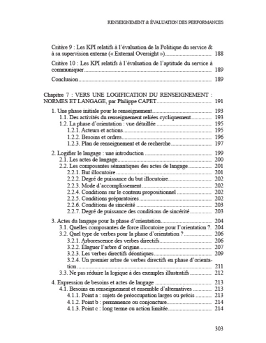 Renseignement & Evaluation des Performances - Le meilleur des possibles