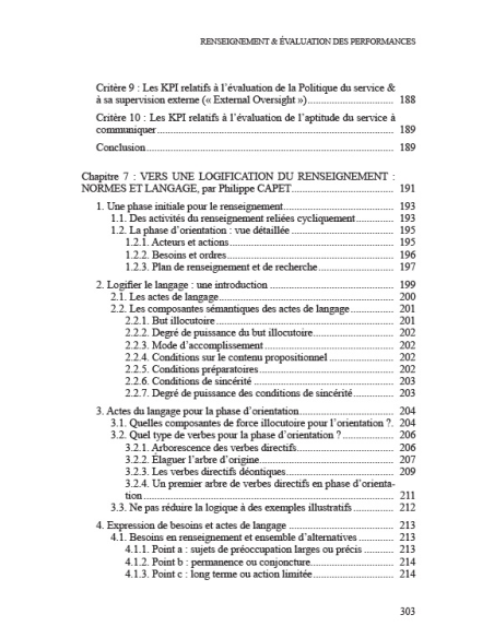 Renseignement & Evaluation des Performances - Le meilleur des possibles