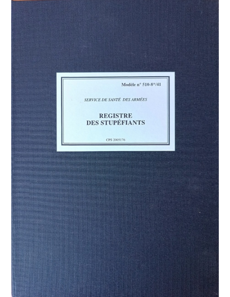 REGISTRE DES STUPEFIANTS A4 510-8*/41