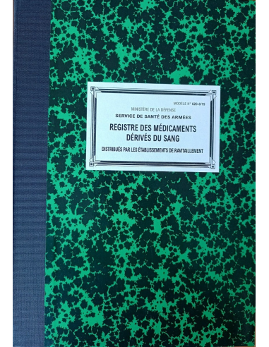 REGISTRE DES MEDICAMENTS DERIVES DU SANG 620-8*/19