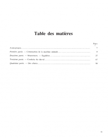 Sommaire Licart : Equitation Raisonnée