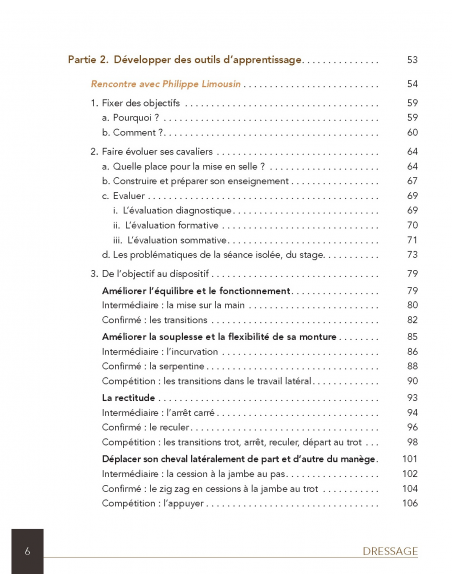 Sommaire Dressage: Enseigner, entraîner, coacher Sommaire Dressage: Enseigner, entraîner, coacher