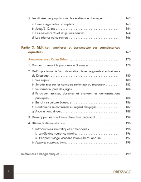 Sommaire Dressage: Enseigner, entraîner, coacher Sommaire Dressage: Enseigner, entraîner, coacher