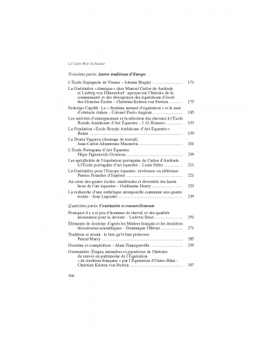 Sommaire L'équitation française