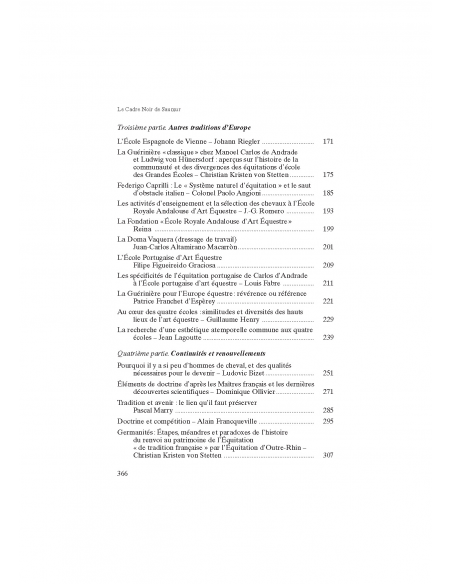 Sommaire L'équitation française Sommaire L'équitation française