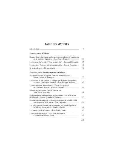 Sommaire L'équitation française