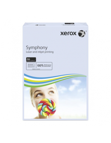 Carton de 5 ramettes 500 feuilles pastel Xerox Symphony A4 - 80g