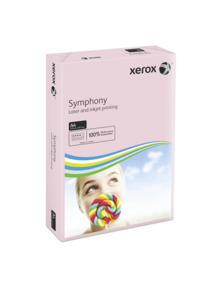 Carton de 5 ramettes 500 feuilles pastel Xerox Symphony A4 - 80g